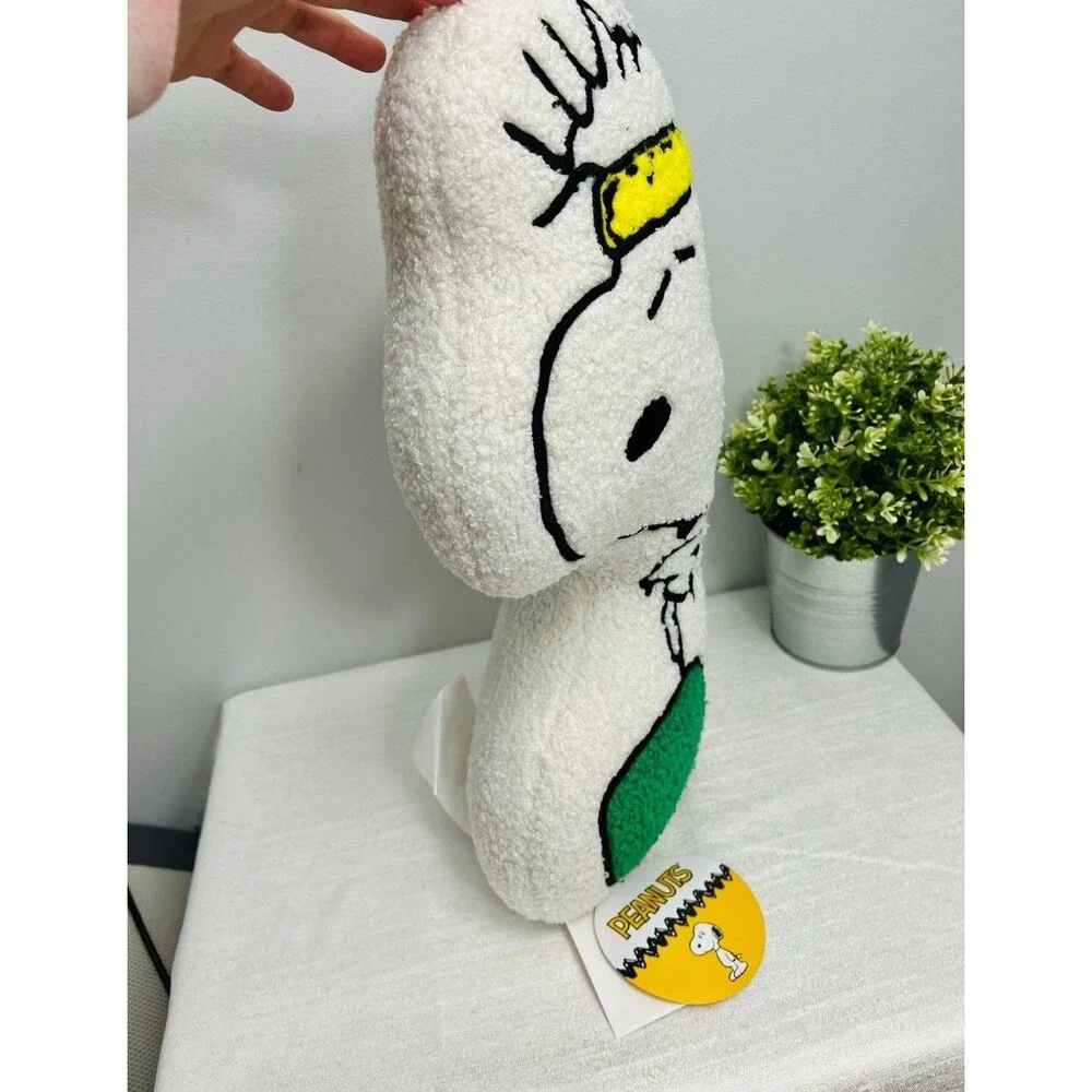 NWT Peanuts Snoopy Pickleball Tennis Decorative Sherpa Pillow